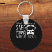 Schulbusfahrer Behielt Safe Wheelie Great Schlüsselanhänger (Vorderseite)