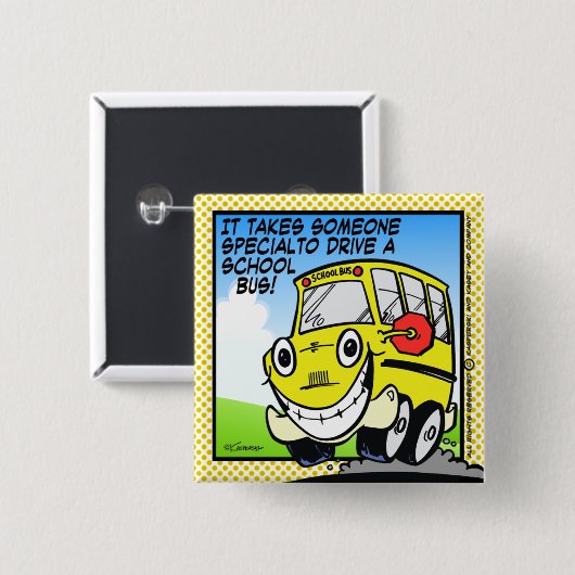 Schulbusfahrer Button (Vorne & Hinten)