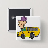 Schulbusfahrer Button (Vorne & Hinten)
