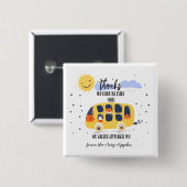 Schulbusfahrer Danke-Button | ‘Die Extra-Meile fah Button (Vorne & Hinten)