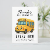 Schulbusfahrer Danke , sicher fahren (Stehend Vorderseite)