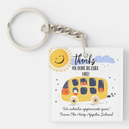 Schulbusfahrer dankt für die Extrameile k Schlüsselanhänger (Vorderseite)