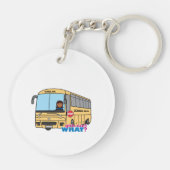 Schulbusfahrer dunkel schlüsselanhänger (Rückseite)