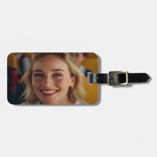 Schulbusfahrer-Foto anpassen Gepäckanhänger (Vorderseite horizontal)