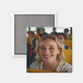 Schulbusfahrer-Foto anpassen Magnet (Vorderseite/Rückseite)