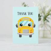 Schulbusfahrer geben Stimmung Dankeskarte (Stehend Vorderseite)