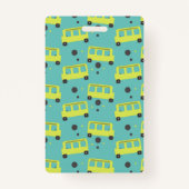 Schulbusfahrer Gelbe Confetti-Tagesbetreuung Ausweis (Rückseite)