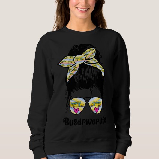 Schulbusfahrer glücklich Leben bedeutungsvoller Sp Sweatshirt (Vorderseite)