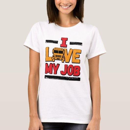 Schulbusfahrer I Liebe T-Shirt (Vorderseite)