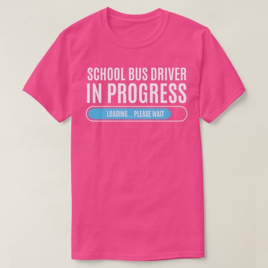 Schulbusfahrer im laufenden Laden bitte warten T-Shirt (Design vorne)