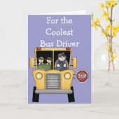 Schulbusfahrer - individuelle Grußkarte Karte (Gelbe Blume)