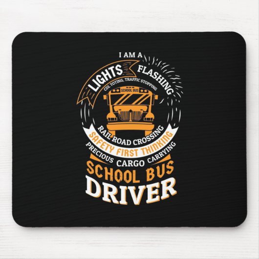 Schulbusfahrer leuchten blinkend mousepad (Vorne)
