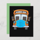 Schulbusfahrer Maske Funny Costume Xmas Mitteilungskarte (Vorne/Hinten)