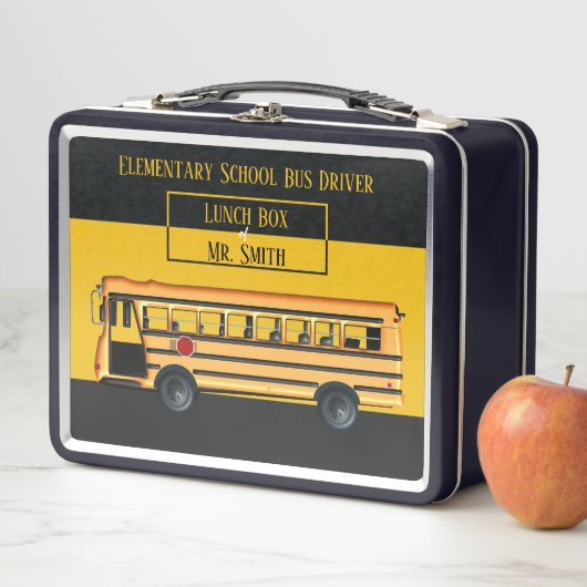 Schulbusfahrer - Metal-Lunch-Box Metall Brotdose (Beispiel)