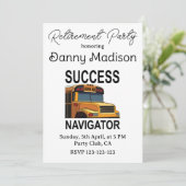 Schulbusfahrer-Party Einladung (Stehend Vorderseite)