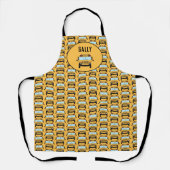 Schulbusfahrer Personalisiert gelb Gemustert Schürze (Vorderseite)