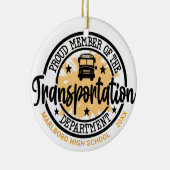 Schulbusfahrer Personalisiert Keramik Ornament (Rechts)