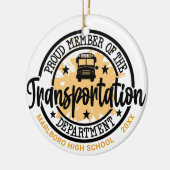 Schulbusfahrer Personalisiert Keramik Ornament (Links)