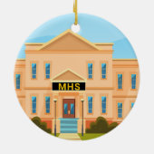 Schulbusfahrer Personalisiert Keramik Ornament (Hinten)