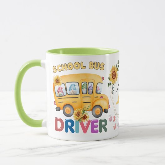 Schulbusfahrer Personalisiert Tasse (Links)