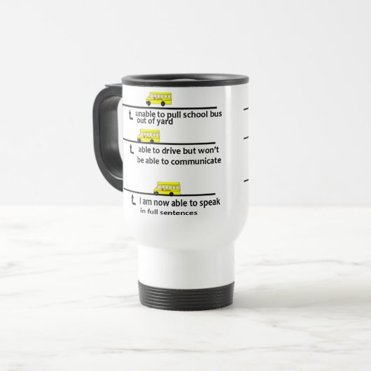 Schulbusfahrer reisen Mug Reisebecher (Vorderseite Links)