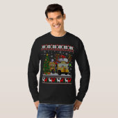 Schulbusfahrer Rentier Weihnachtsmannmütze Ugly Ch T-Shirt (Vorne ganz)
