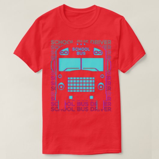 Schulbusfahrer Retro T-Shirt (Design vorne)