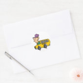 Schulbusfahrer Runder Aufkleber (Umschlag)