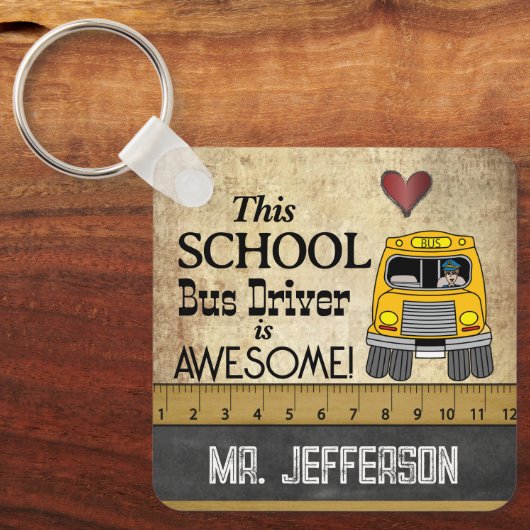 Schulbusfahrer Schlüsselanhänger (Vorderseite)