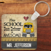 Schulbusfahrer Schlüsselanhänger (Rückseite)