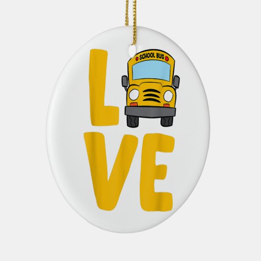 Schulbusfahrer Schulbus Schulbus Busfahrer Busfahr Keramik Ornament (Rechts)