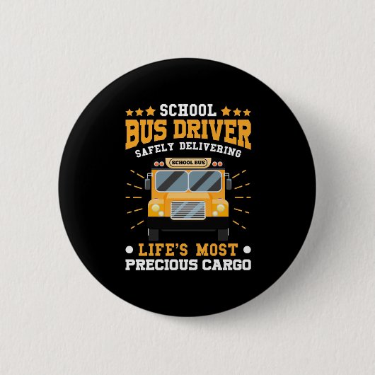 Schulbusfahrer sicher liefern button (Vorderseite)