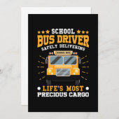 Schulbusfahrer sicher liefern einladung (Vorne/Hinten)