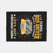 Schulbusfahrer sicher liefern fleecedecke (Vorderseite (Horizontal))