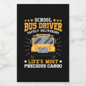 Schulbusfahrer sicher liefern lebensmitteletikett (Einzelnes Label)