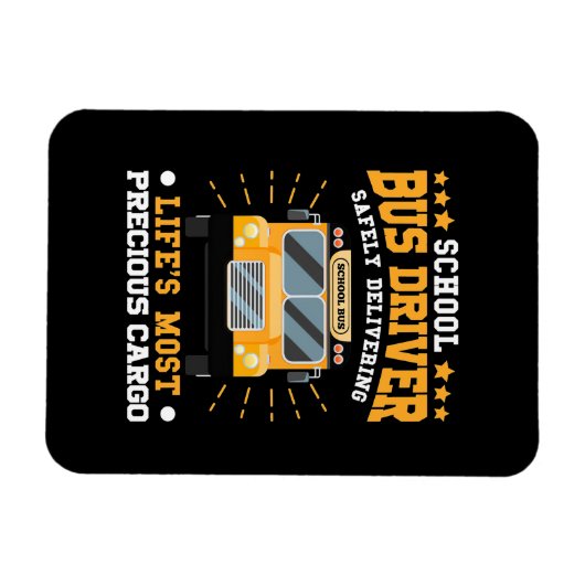 Schulbusfahrer sicher liefern magnet (Horizontal)