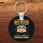Schulbusfahrer sicher liefern schlüsselanhänger (Vorderseite)