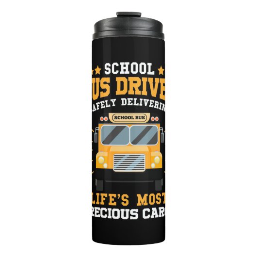 Schulbusfahrer sicher liefern thermosbecher (Vorderseite)