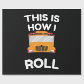 Schulbusfahrer So fahre ich Geschenkpapier (Flach)
