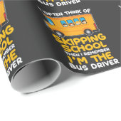 Schulbusfahrer Spaß Geschenk Busfahrer Komiker Geschenkpapier (Rolleneckpunkt)