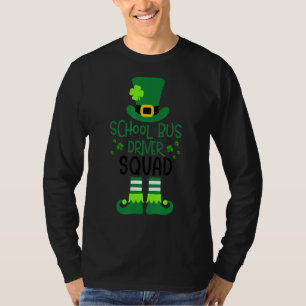 Schulbusfahrer Squad St Patricks Day Funny Lepr T-Shirt