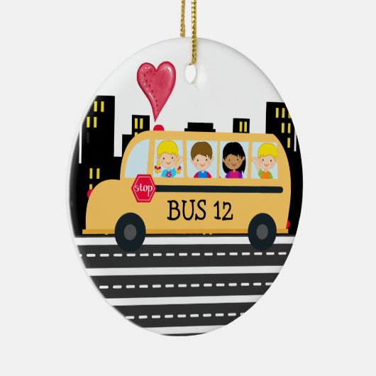 Schulbusfahrer - SRF Keramik Ornament (Rechts)