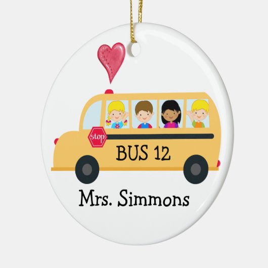 Schulbusfahrer - SRF Keramikornament (Links)