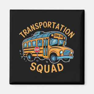 Schulbusfahrer-Transport-Team Magnet