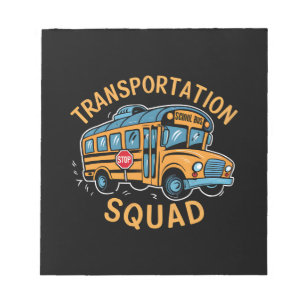 Schulbusfahrer-Transport-Team Notizblock