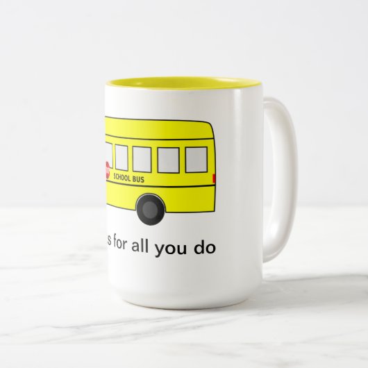 Schulbusfahrer und Aide-Tasse Zweifarbige Tasse (VorderseiteRechts)