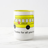 Schulbusfahrer und Aide-Tasse Zweifarbige Tasse (Mittel)