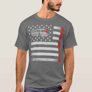 Schulbusfahrer - US-Flaggenmaske T-Shirt