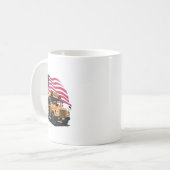 Schulbusfahrer USA-Flagge Kaffeetasse (Vorderseite Links)