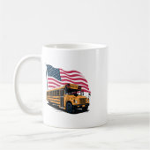 Schulbusfahrer USA-Flagge Kaffeetasse (Links)